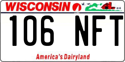 WI license plate 106NFT
