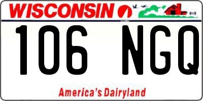 WI license plate 106NGQ