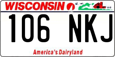WI license plate 106NKJ