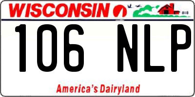WI license plate 106NLP