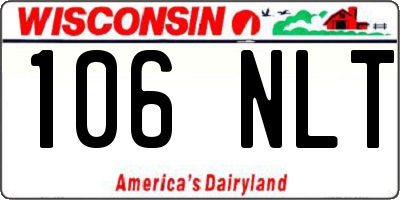WI license plate 106NLT
