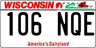 WI license plate 106NQE