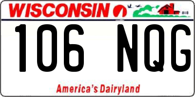 WI license plate 106NQG