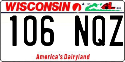 WI license plate 106NQZ