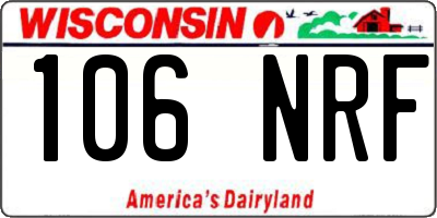 WI license plate 106NRF