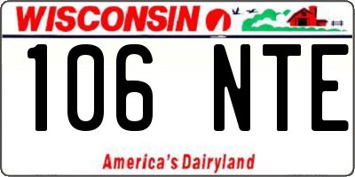 WI license plate 106NTE