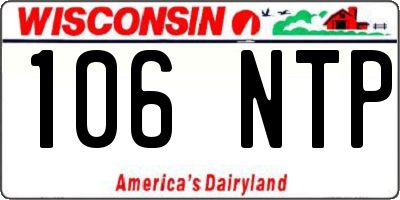 WI license plate 106NTP