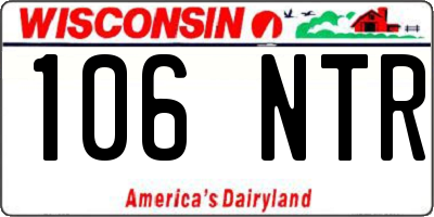 WI license plate 106NTR