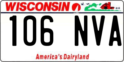 WI license plate 106NVA