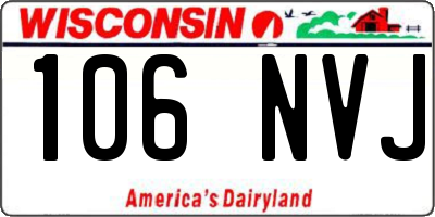 WI license plate 106NVJ