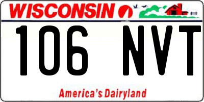 WI license plate 106NVT