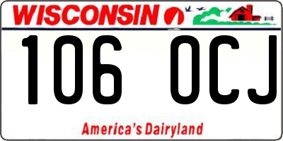 WI license plate 106OCJ