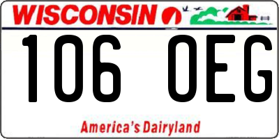 WI license plate 106OEG