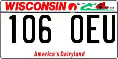 WI license plate 106OEU