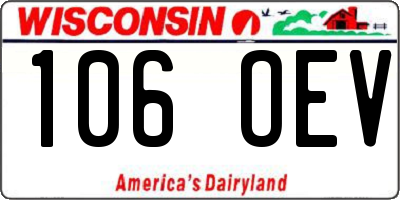 WI license plate 106OEV