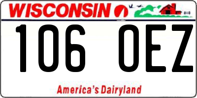 WI license plate 106OEZ