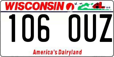 WI license plate 106OUZ