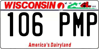 WI license plate 106PMP