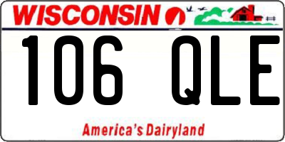 WI license plate 106QLE