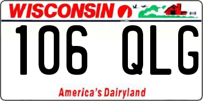 WI license plate 106QLG