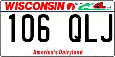 WI license plate 106QLJ