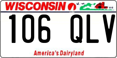 WI license plate 106QLV