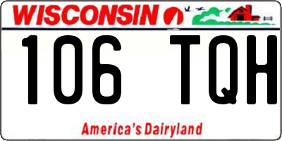 WI license plate 106TQH