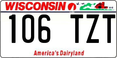 WI license plate 106TZT