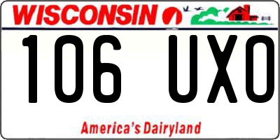 WI license plate 106UXO