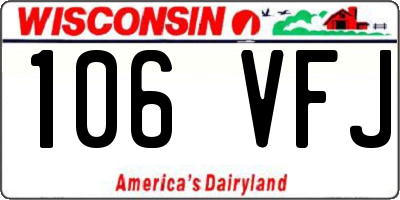 WI license plate 106VFJ