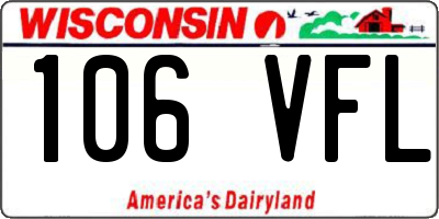 WI license plate 106VFL