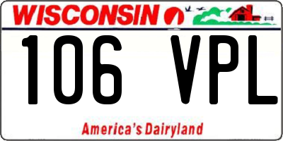 WI license plate 106VPL