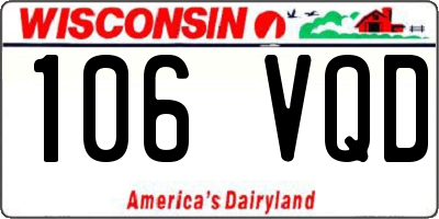 WI license plate 106VQD