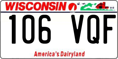 WI license plate 106VQF