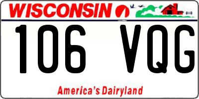 WI license plate 106VQG