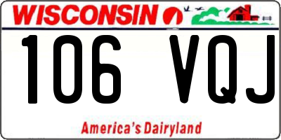 WI license plate 106VQJ