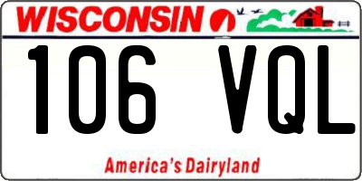 WI license plate 106VQL