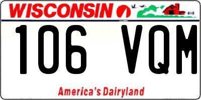WI license plate 106VQM
