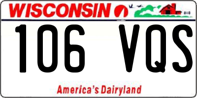 WI license plate 106VQS