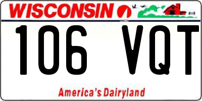 WI license plate 106VQT