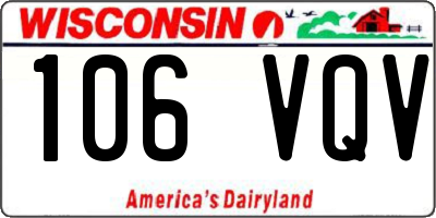 WI license plate 106VQV