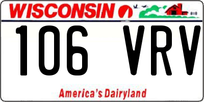 WI license plate 106VRV