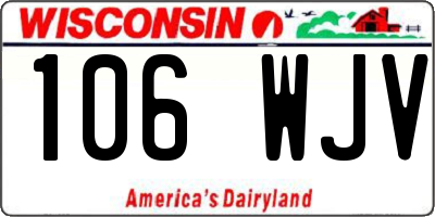WI license plate 106WJV