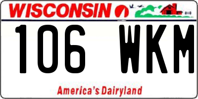 WI license plate 106WKM
