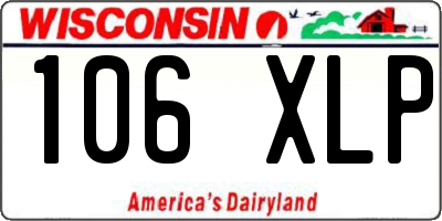 WI license plate 106XLP