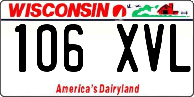 WI license plate 106XVL