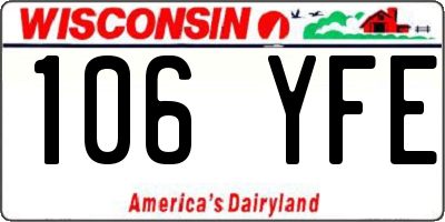 WI license plate 106YFE