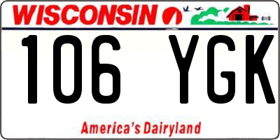 WI license plate 106YGK