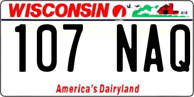 WI license plate 107NAQ