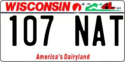 WI license plate 107NAT